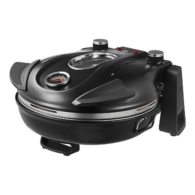 12" Electric Pizza Oven, 1200W, Cordierite Stone, 5-Mode 788°F, Viewing Window for Home