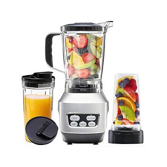 1.5L Countertop Blender, 1200W, 6-Blade, Portable Travel Cup, Multi-Functional for Milkshakes