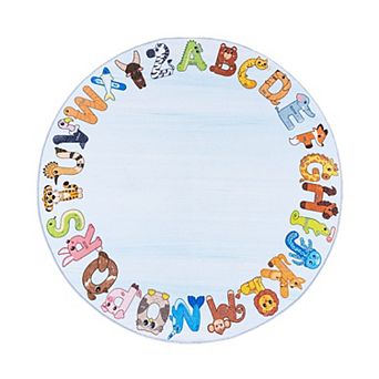 Machine Washable Kids Rugs for Playroom, Non-Slip Animal Printed Rug for Toddler Kids Room Decor Mat