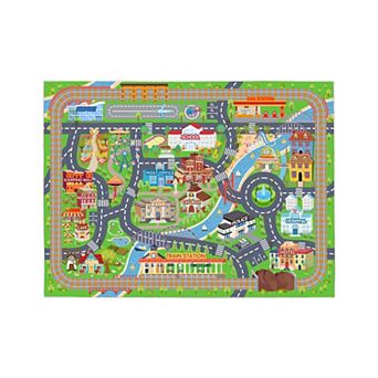 Machine Washable Kids Rugs for Playroom, Non-Slip Animal Printed Rug for Toddler Kids Room Decor Mat
