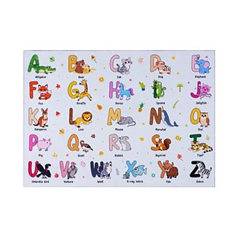 Machine Washable Kids Rugs for Playroom, Non-Slip Animal Printed Rug for Toddler Kids Room Decor Mat