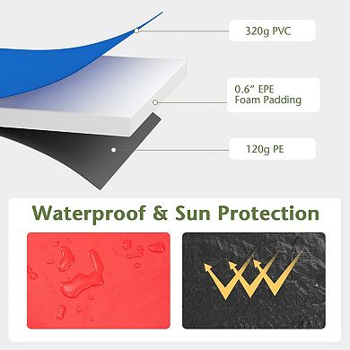 12 Ft Trampoline Safety Pad Waterproof Tear Resistant Spring Cover