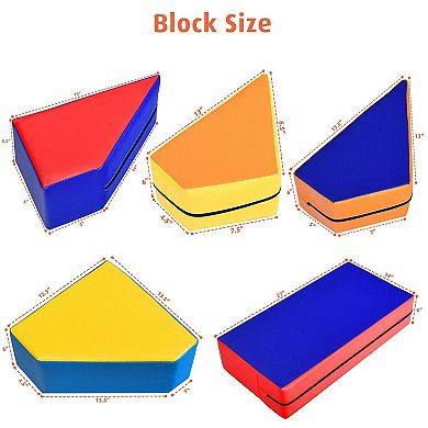 Toddler Climbing Toys Foam Playset 8 Piece 4 In 1 Soft Play Set