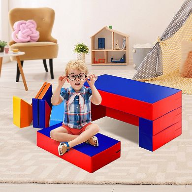 Toddler Climbing Toys Foam Playset 8 Piece 4 In 1 Soft Play Set