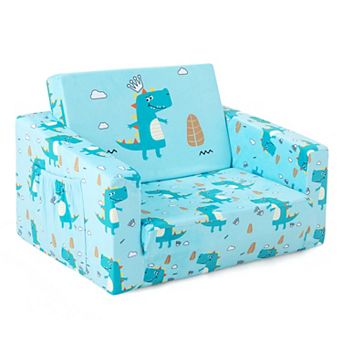Kids Recliner Sofa Convertible Sleeper Bed with Storage Pockets