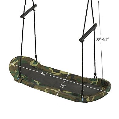 Saucer Tree Swing Surf with Adjustable Height for Kids and Adults