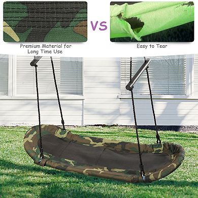 Saucer Tree Swing Surf with Adjustable Height for Kids and Adults