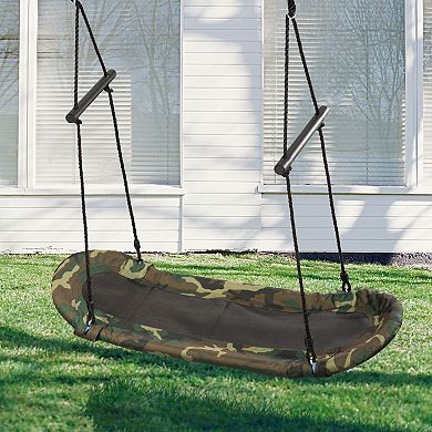Saucer Tree Swing Surf with Adjustable Height for Kids and Adults