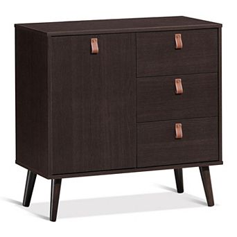 3 Drawer Sideboard Storage Cabinet with Adjustable Shelf