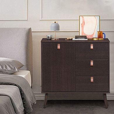 3 Drawer Sideboard Storage Cabinet with Adjustable Shelf
