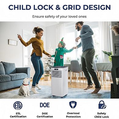 10000 BTU Portable Air Conditioner 4 In 1 Dehumidifier Fan For 350 Sq Ft