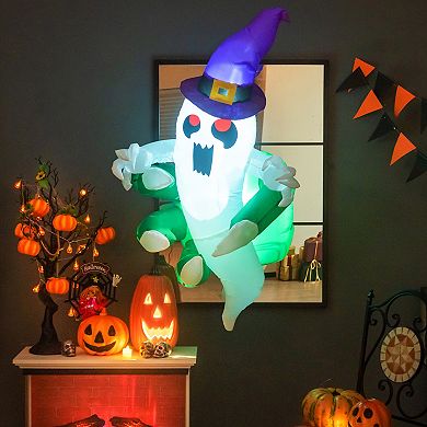 Halloween Inflatable Ghost Window Decoration with LED Lights
