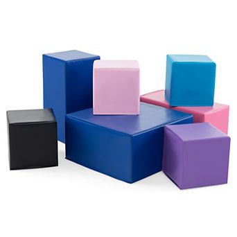 Foam Building Blocks 7 pc Soft Play Set for Toddlers and Kids