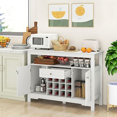 Buffet Sideboard Cabinet with Removable Wine Rack and Drawer