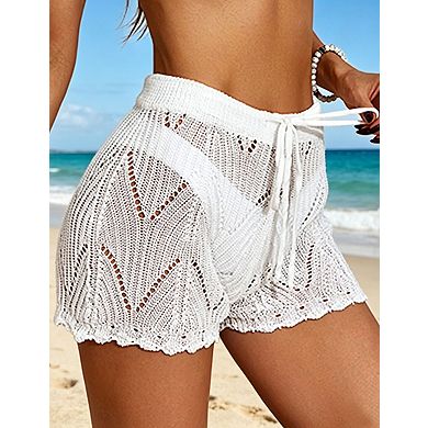 Women's Cover Up Drawstring Waist Swim Bottom Cover Up