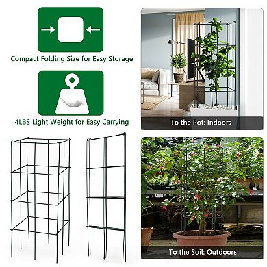 Garden Trellis 4 Pack Tomato Cage Plant Support for Climbing Plants
