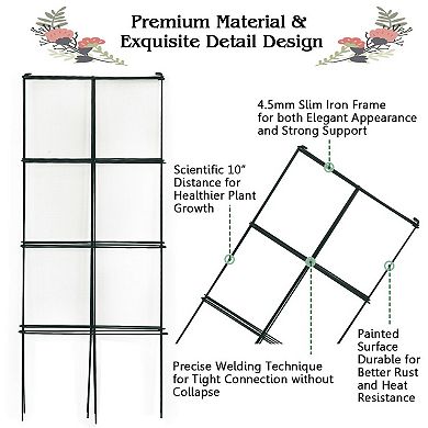 Garden Trellis 4 Pack Tomato Cage Plant Support for Climbing Plants