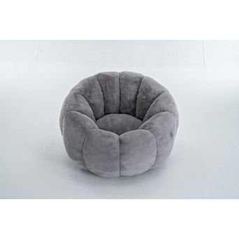 Aoolive Adult Bean Bag Chair, Floral-Shaped Bean Bag Sofa, Ultra-Soft Faux Fur Sofa