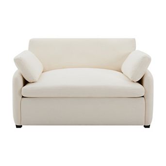 Aoolive Oversized Chenille Single Sofa Chair,Wide and Deep Seat Accent Chair