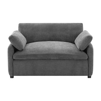 Aoolive Oversized Chenille Single Sofa Chair,Wide and Deep Seat Accent Chair