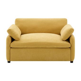 Aoolive Oversized Chenille Single Sofa Chair,Wide and Deep Seat Accent Chair