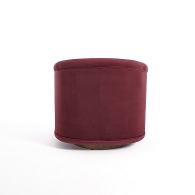 Aoolive Swivel Accent Chair,360-Degree Swivel Barrel Chair with Fabric Upholstery