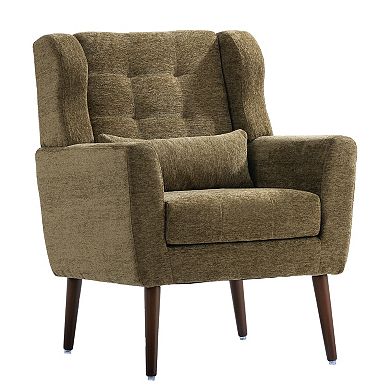 Aoolive Modern Accent Chair,Chenille Arm Chairs for Living Room,Comfy Soft Padded Lounge Chair