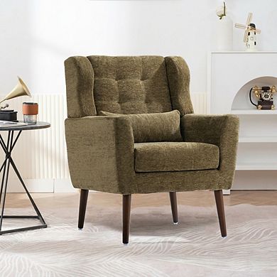 Aoolive Modern Accent Chair,Chenille Arm Chairs for Living Room,Comfy Soft Padded Lounge Chair