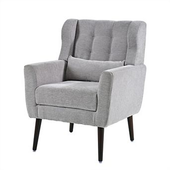 Aoolive Modern Accent Chair,Chenille Arm Chairs for Living Room,Comfy Soft Padded Lounge Chair
