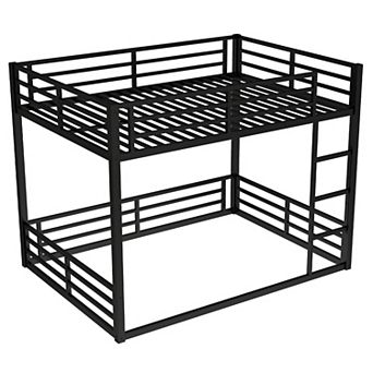Aoolive Metal Queen over Queen Bunk Bed for Teens and Adults,Space-Saving/Noise Reduced