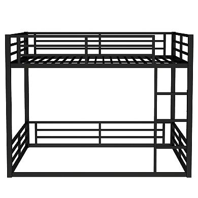 Aoolive Metal Queen over Queen Bunk Bed for Teens and Adults,Space-Saving/Noise Reduced