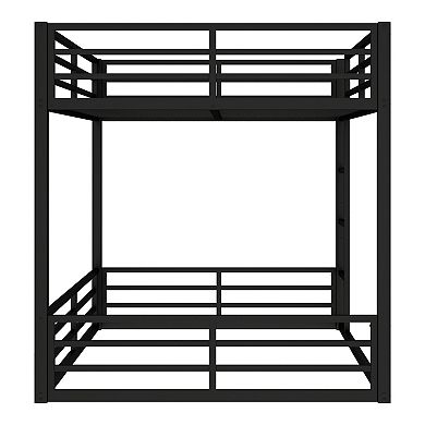 Aoolive Metal Queen over Queen Bunk Bed for Teens and Adults,Space-Saving/Noise Reduced