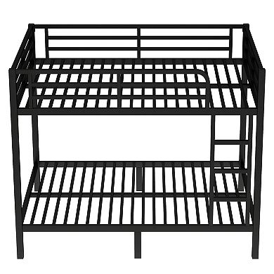 Aoolive Metal Full over Full Bunk Bed for Teens and Adults,Space-Saving/Noise Reduced