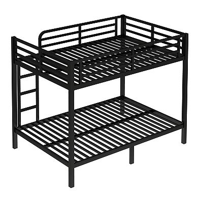 Aoolive Metal Full over Full Bunk Bed for Teens and Adults,Space-Saving/Noise Reduced