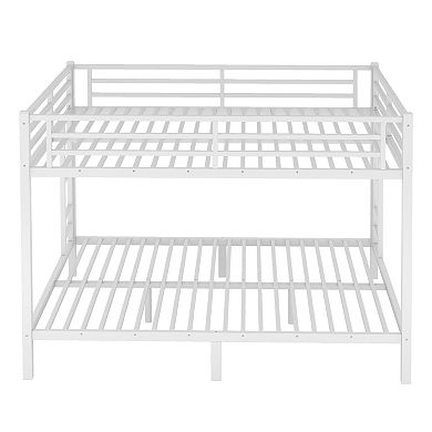 Aoolive Metal Queen over Queen Bunk Bed for Teens and Adults,Space-Saving/Noise Reduced