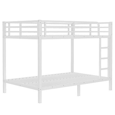 Aoolive Metal Full XL over Full XL Bunk Bed for Teens and Adults,Space-Saving/Noise Reduced