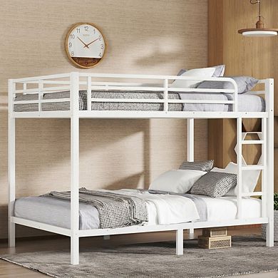 Aoolive Metal Full XL over Full XL Bunk Bed for Teens and Adults,Space-Saving/Noise Reduced