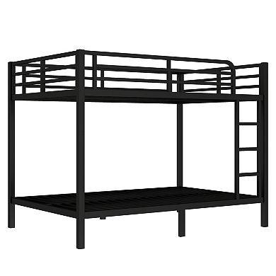 Aoolive Metal Full XL over Full XL Bunk Bed for Teens and Adults,Space-Saving/Noise Reduced