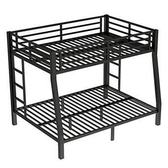 Aoolive Metal Full XL over Queen Bunk Bed for Teens and Adults,Space-Saving/Noise Reduced