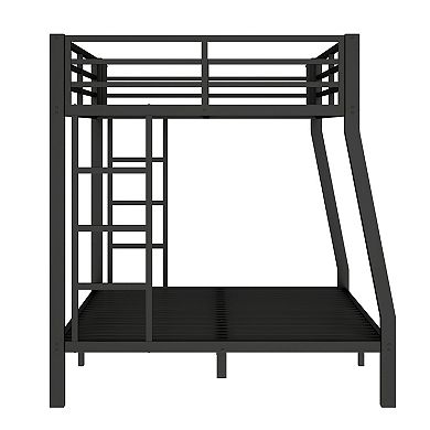 Aoolive Metal Full XL over Queen Bunk Bed for Teens and Adults,Space-Saving/Noise Reduced