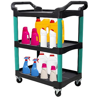 Three-layer wheeled storage cart, lightweight tool cart, storage trolley