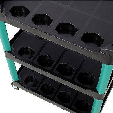 Three-layer wheeled storage cart, lightweight tool cart, storage trolley