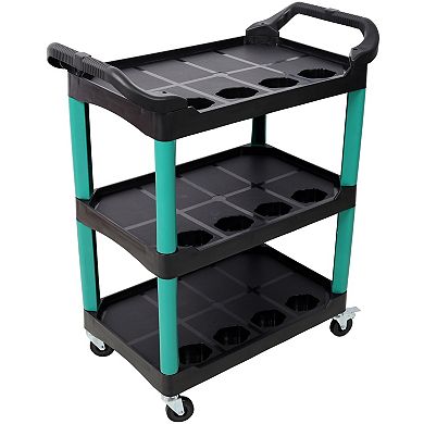 Three-layer wheeled storage cart, lightweight tool cart, storage trolley