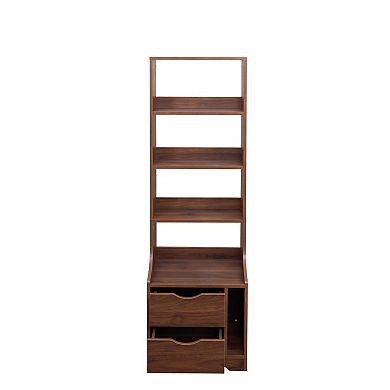 Vertical storage cabinet, bedside cabinet with bookshelf, essential for bedrooms and living rooms