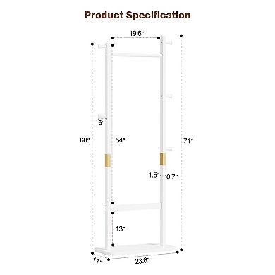 Solid wood hat rack, bag rack, sturdy and durable