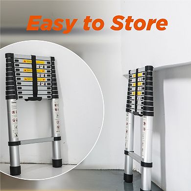Tool, telescopic ladder 10.5FT, aluminum alloy folding ladder, load-bearing capacity 300 pounds