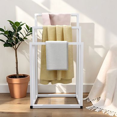 Lufeiya 3 Tier Freestanding Towel Rack Metal Stand for Bathroom, Chrome Finish