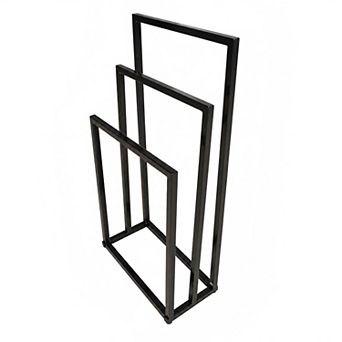 Lufeiya 3 tier Freestanding Towel Rack Metal Stand for Bathroom, Chrome Finish