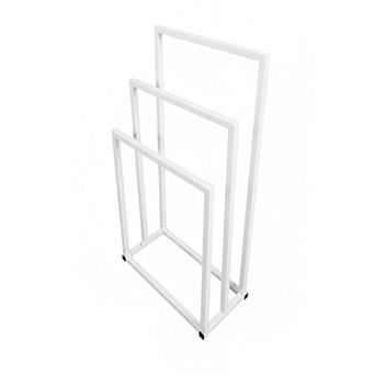 Lufeiya 3 tier Freestanding Towel Rack Metal Stand for Bathroom, Chrome Finish