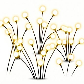 Solar outdoor waterproof lamp set of 4, with 32 LED lights per unit